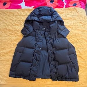 Lululemon Wunder Puff Cropped Vest, black, size 4